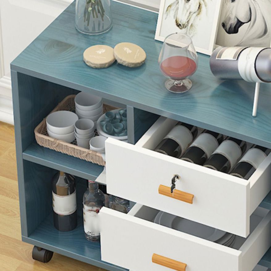 Living Room Simple Buffet Server Artificial Wood Frame Kitchen Server ...