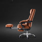 Silla de escritorio moderna Silla de cuero para computadora Silla con respaldo alto en marrón