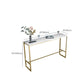 Glam Bar Height Table White Faux Marble Top Bistro Bar Table with Metal Base Clearhalo 'Bar Furniture' 'Bar Tables' 'bar_tables' 'furn' 'furn_bar_tables' 'Furniture' 'Kitchen & Dining Furniture' 1200x1200_da0c6531-3c6c-4d47-b406-d7f23d119d26