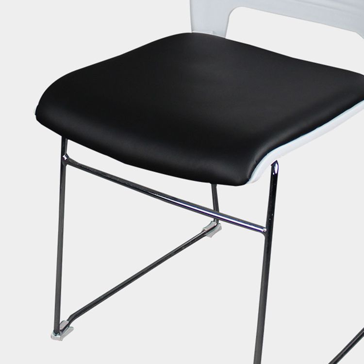 Sedia conferenza in telaio in acciaio argento in plastica posteriore sedia conference