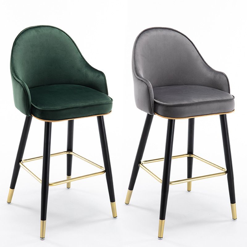 Low Back Matte Finish Bar Stool Footrest Armed Glam Upholstered Stool Clearhalo 'Bar Furniture' 'Bar Stools' 'bar_stools' 'furn' 'furn_bar_stools' 'furniture_bar_stools' 'Kitchen & Dining Furniture' 'kitchen&dining_furn' 'kitchen' 'kitchen_furn' Furniture' 1200x1200_da0d678f-4c54-4c18-8570-5839b876731d