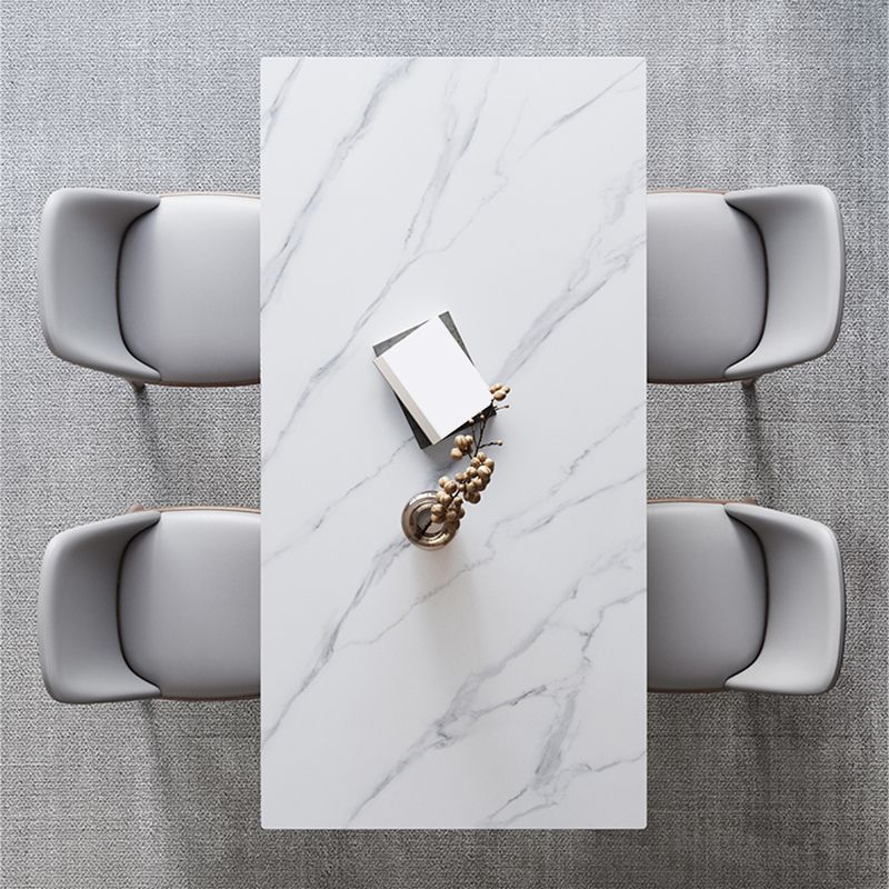 Medieval Modern Sintered Stone Table for Restaurant Rectangle Table with 4 Wood Legs Clearhalo 'Dining Tables & Seating' 'Dining Tables' 'dining_table' 'furn' 'furn_dining_table' 'Furniture' 'Kitchen & Dining Furniture' 1200x1200_da0e455e-c5f7-46c3-b4d4-fe4aee9b0a35