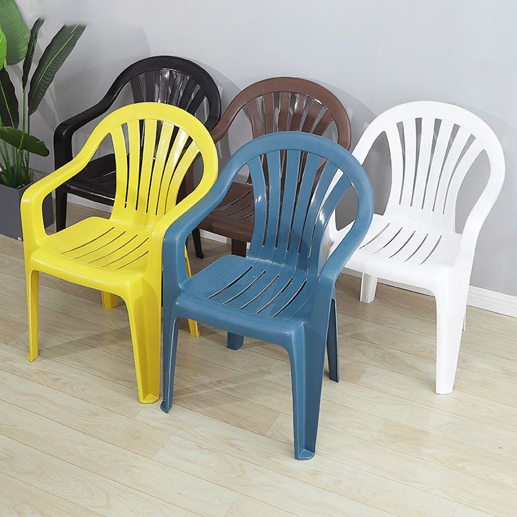 Contemporary Plastic Side Arm Chair Windsor Back Stacking Side Chair for Home Use Clearhalo ' kitchen&dining_furn' 'Dining Chairs' 'Dining Tables & Seating' 'dining_chair' 'furn' 'furn_dining_chair' 'Furniture' 'furniture_dining_chair' 'Kitchen & Dining Furniture' 'kitchen' 1200x1200_da0ed67a-bd31-4592-996c-6fb7abd9ac90