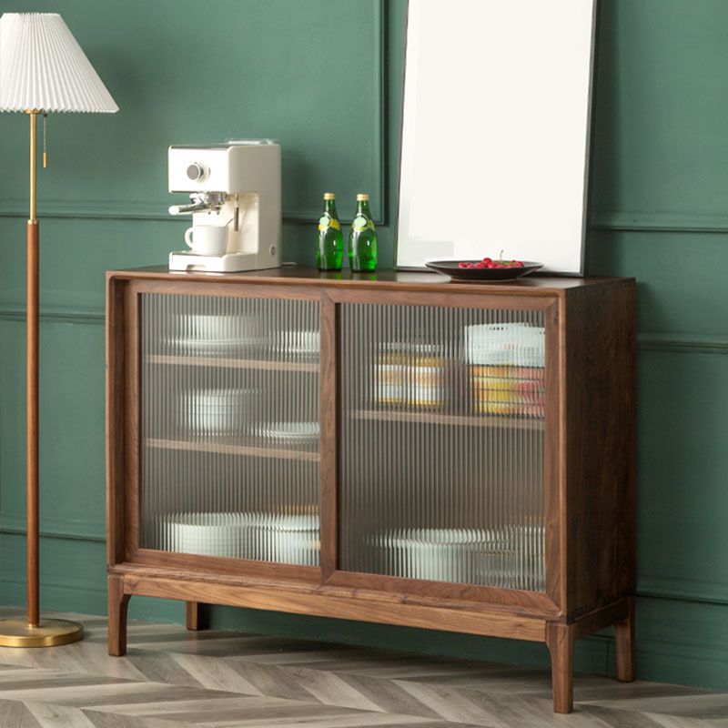 Contemporary Display Stand Pine Storage Cabinet for Dining Room Clearhalo 'Display & China Cabinets' 'display_china_cabinets' 'furn' 'furn_display_china_cabinets' 'Furniture' 'Kitchen & Dining Furniture' 1200x1200_da0ef086-db82-465e-9ff5-144e2c9f9d42