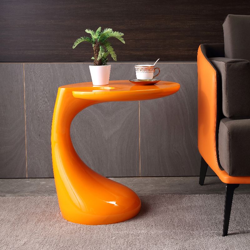 Plastica contemporanea Tavola accento laterale di divano a forma naturale per soggiorno
