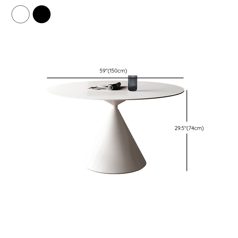 Modern Pedestal Dining Table Stone Table for Kitchen Dining Room Clearhalo 'Dining Tables & Seating' 'Dining Tables' 'dining_table' 'furn' 'furn_dining_table' 'Furniture' 'Kitchen & Dining Furniture' 1200x1200_da1200c9-62ed-40bb-8b3b-a61ca0e841e4