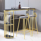 Gorgeous Bar Table Stone Top Gold Base Pub Table with Shelf for Living Room, Only Table Clearhalo 'Bar Furniture' 'Bar Tables' 'bar_tables' 'furn' 'furn_bar_tables' 'Furniture' 'furniture_bar_tables' 'Kitchen & Dining Furniture' 1200x1200_da12493f-1aa1-4cbe-80e1-ca0cb2bbc43e