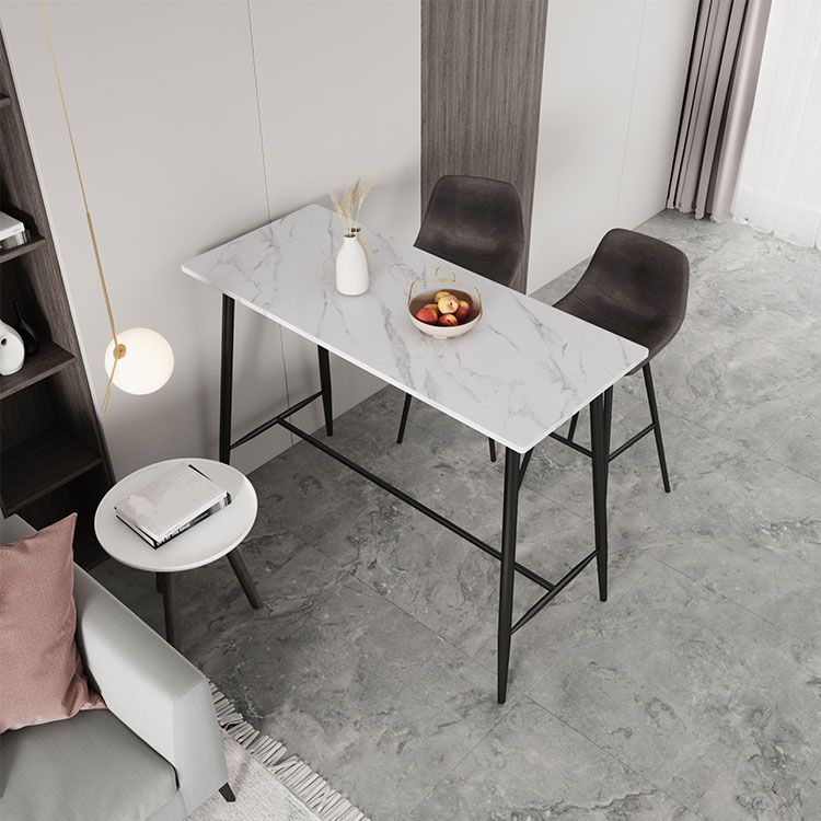 Modern Metal Bar Counter Table Rectangle Bar Counter Table for Kitchen Clearhalo 'Bar Furniture' 'Bar Tables' 'bar_tables' 'furn' 'furn_bar_tables' 'Furniture' 'Kitchen & Dining Furniture' 1200x1200_da1290fe-43d7-43cb-a635-7473e34b324e