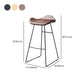 Industrial Style Bar-stool PU Leather Counter Bar Stool with Metal Legs for Home Clearhalo 'Bar Furniture' 'Bar Stools' 'bar_stools' 'furn' 'furn_bar_stools' 'Furniture' 'furniture_bar_stools' 'Kitchen & Dining Furniture' 1200x1200_da135ff7-bc6d-40e1-9161-47f1288ba1be