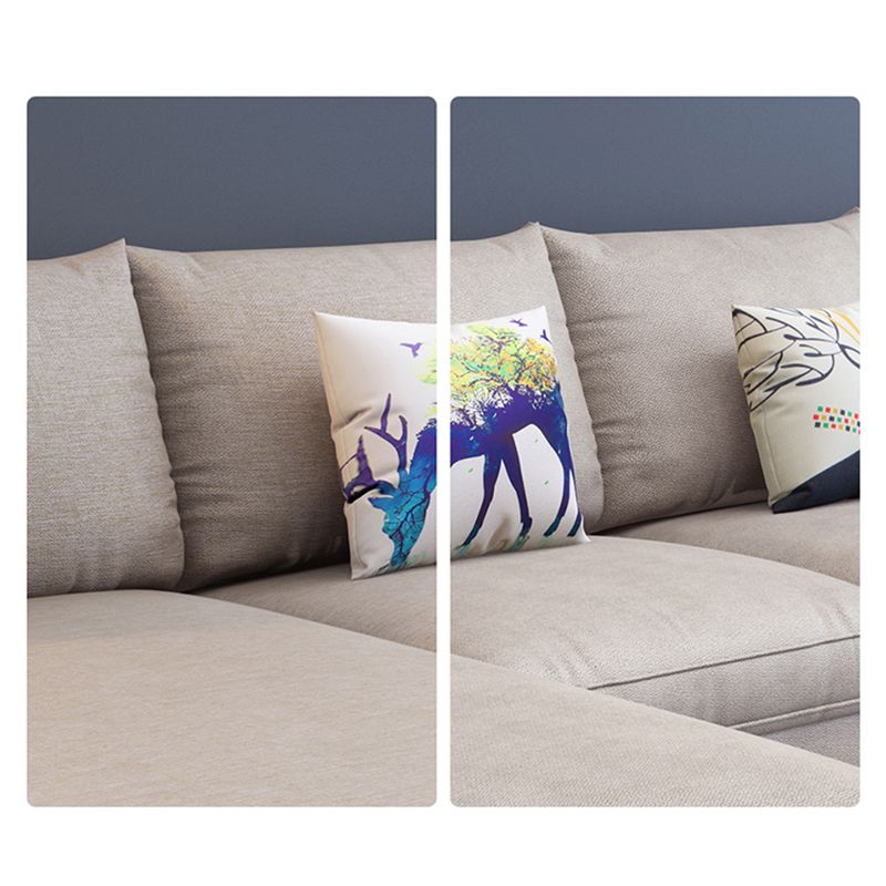 34.6"High Pillow Top Arm Sectional Contemporary Cushion Back for Living Room Clearhalo 'furn' 'furn_sectionals' 'Furniture' 'furniture_sectionals' 'kitchen' 'kitchen_sectionals' 'Living Room Furniture' 'Sectionals' 1200x1200_da136b95-bc0b-4a46-82b8-e9b130ab9f41