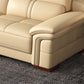 38 "H Hedendaagse sectionele sofa beige leer getuft sectional