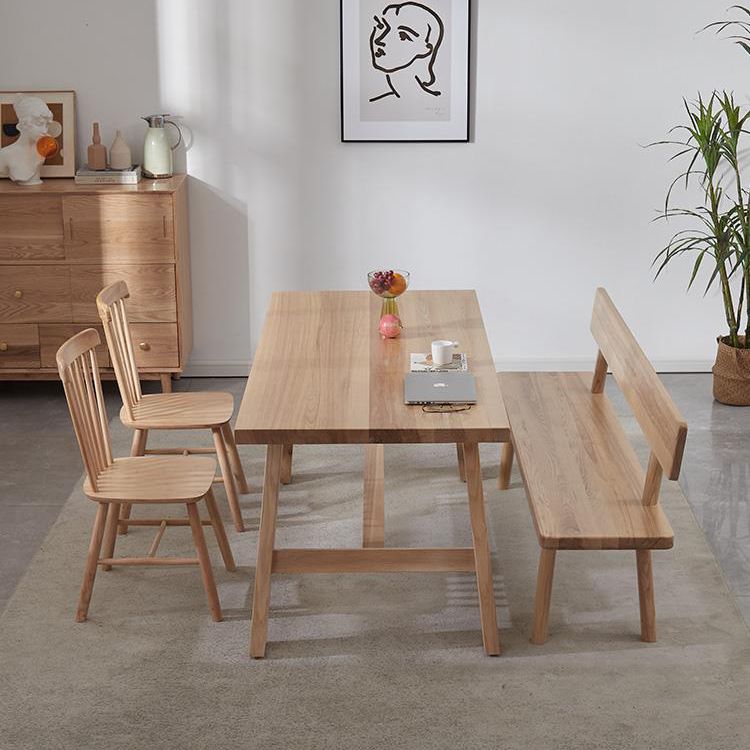 Modern 1/2/4 Pieces Dining Set Rectangle Wood Dining Table for Dining Room Clearhalo 'Dining Room Sets' 'Dining Tables & Seating' 'dining_room_set' 'furn' 'furn_dining_room_set' 'Furniture' 'furniture_dining_room_set' 'Kitchen & Dining Furniture' 'kitchen&dining_furn' 'kitchen' 1200x1200_da14b417-b7cf-42b7-ad31-7d532edf9135