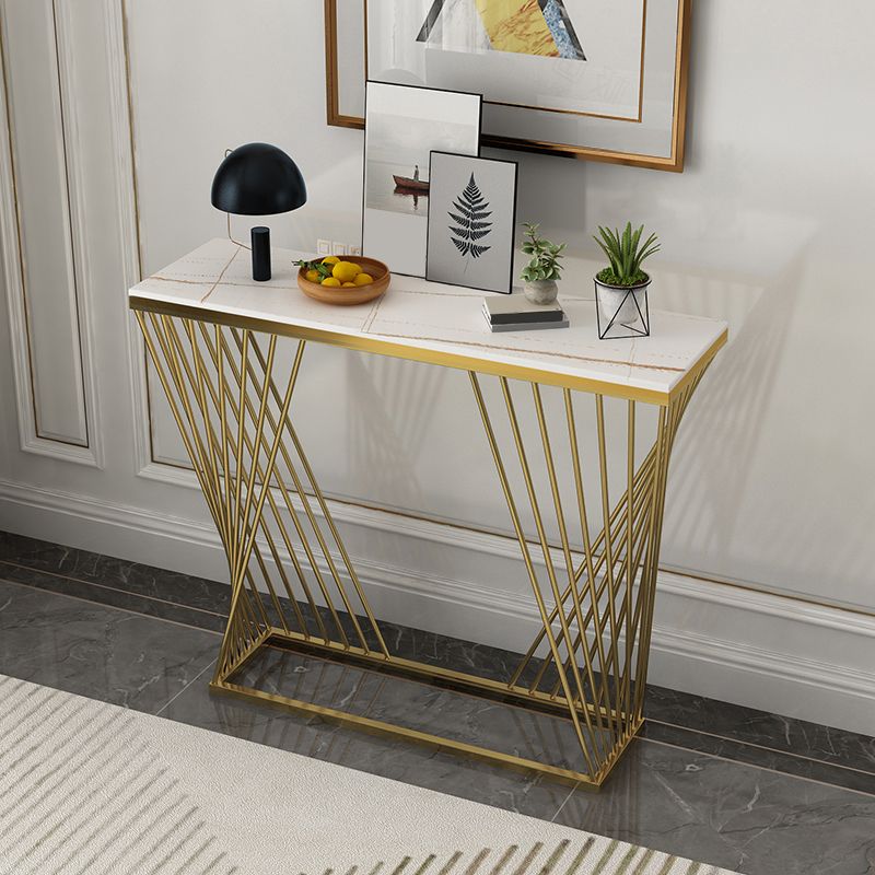 11.81" W Glam Console Accent Table Antique Finish Rectangle Console Sofa Table Clearhalo 'Console Tables' 'console_tables' 'Entry & Mudroom Furniture' 'furn' 'furn_console_tables' 'Furniture' 1200x1200_da155309-210a-465b-a693-d262e9576e4a