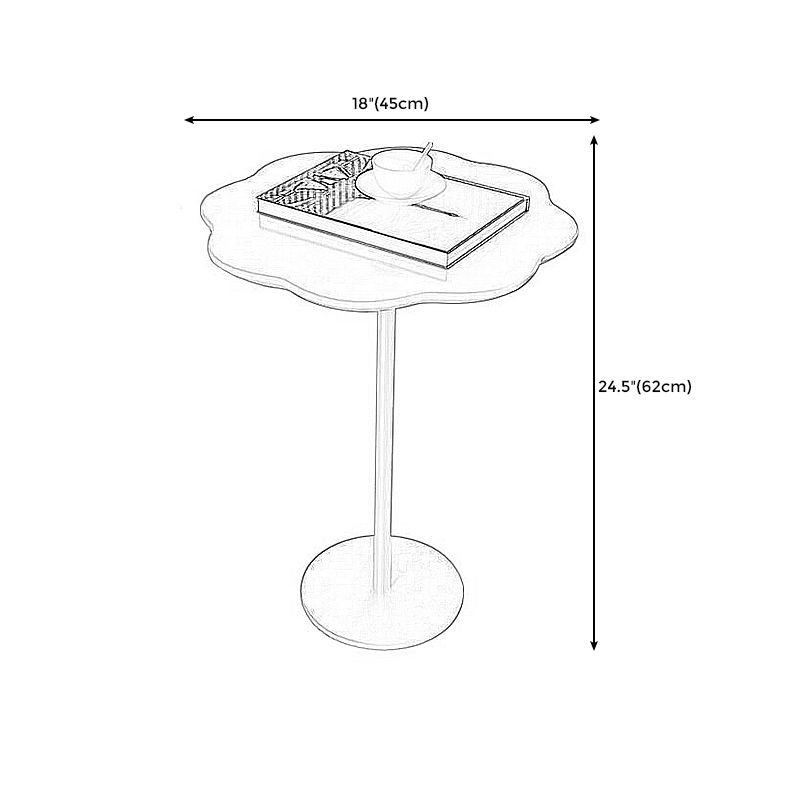 24,4 "tavolo laterale del piedistallo mentale alto nero/bianco/grigio tavolo di fascia alta a forma naturale naturale