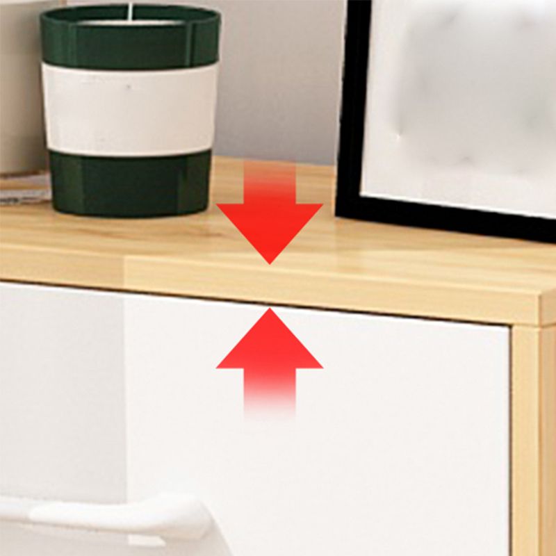 11.81" Wide Modern Accent Chest with Drawers Wooden Chest on Wheels