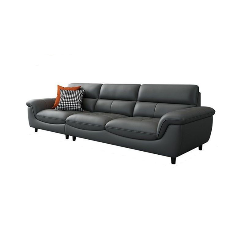 Modern 34.64" H Genuine Leather Pillow Top Arm Sofa for Living Room Clearhalo 'furn' 'furn_sofas' 'Furniture' 'Living Room Furniture' 'Sofa' 'sofas' 1200x1200_da17fe04-3a3f-4dd5-abb5-292024207b30