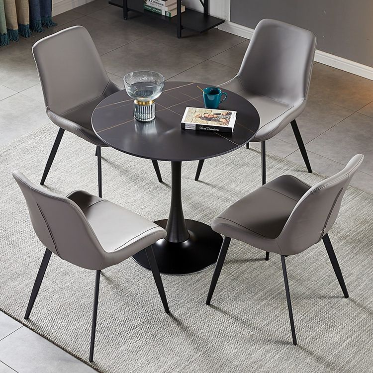 Modern Style Sintered Stone Dining Room Table Round Table with Tulip Base Clearhalo ' dining_table' 'Dining Tables & Seating' 'Dining Tables' 'furn' 'furn_dining_table' 'Furniture' 'furniture_dining_table' 'Kitchen & Dining Furniture' 'kitchen&dining_furn' 'kitchen' 'kitchen_dining_table' 1200x1200_da18227c-a4cd-4390-93dd-8e8e73be5d2b