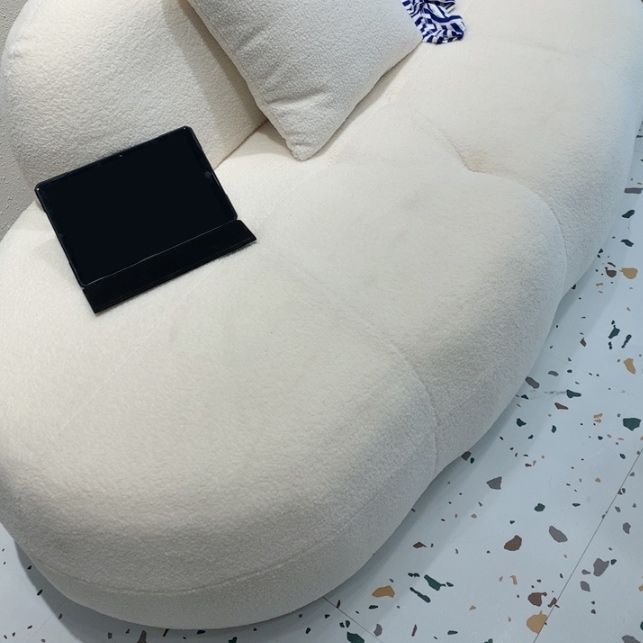 Contemporary Armless Sofa Wool Cloud-Shaped Seating in Cream Clearhalo 'furn' 'furn_sofas' 'Furniture' 'Living Room Furniture' 'Sofa' 'sofas' 1200x1200_da1843d6-9a95-4a18-ad98-38f8af5e7c18