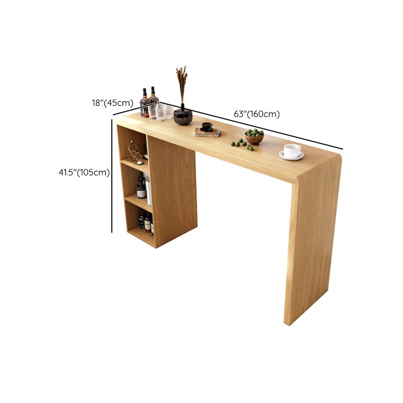 Table de bar en bois de style Glam, ensemble de 1/2/3 pièces de table de bar rectangulaire pour un usage domestique