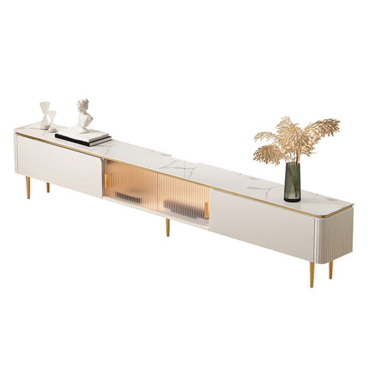 Stone Media Console TV Stand Modern TV Stand Console with 4 Drawers Clearhalo 'furn' 'furn_tv_stands_entertainment_centers' 'Furniture' 'Living Room Furniture' 'TV Stands & Entertainment Centers' 'TV Stands & Media Storage Furniture' 'tv_stands_entertainment_centers' 1200x1200_da1b5ba0-3a85-4c9f-8192-3a6d077268bd