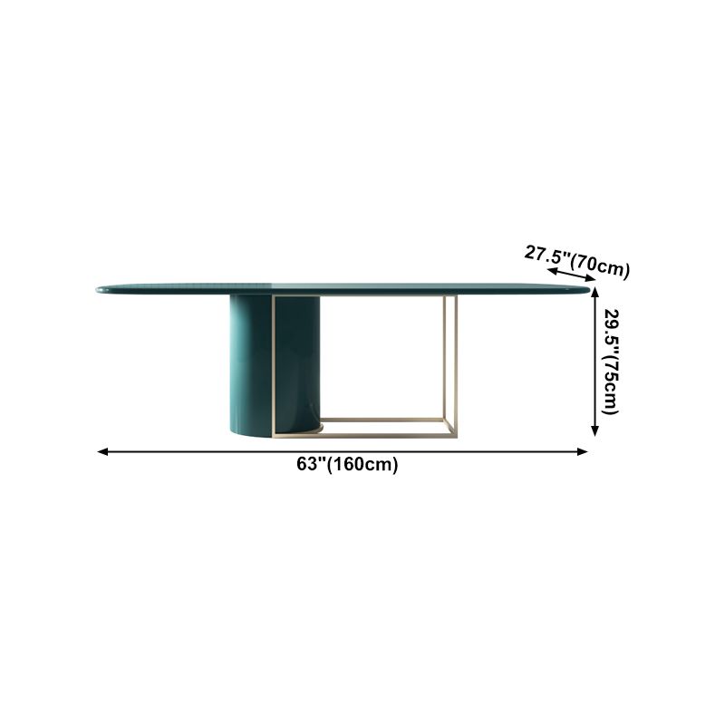 Modern Pine Wood Table in Green for Restaurant Rectangle Dining Table with Trestle Base Clearhalo 'Dining Tables & Seating' 'Dining Tables' 'dining_table' 'furn' 'furn_dining_table' 'Furniture' 'furniture_dining_table' 'Kitchen & Dining Furniture' 'kitchen' 'kitchen_dining_table' 1200x1200_da1bdc04-085a-4541-b84e-96c966f9cfc6