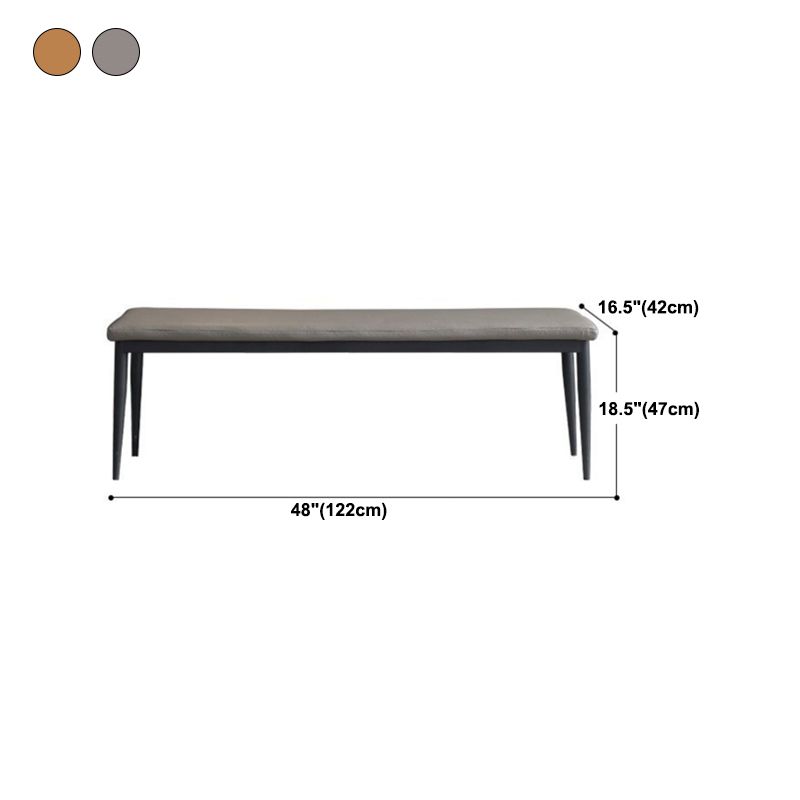 Modern Solid Color Seating Bench Upholstered Bench with Cushioned Clearhalo 'Benches' 'Chairs & Seating' 'furn' 'furn_benches' 'Furniture' 'Living Room Furniture' 1200x1200_da1c3e2b-83a4-4a1e-a23d-c54c074e50c9