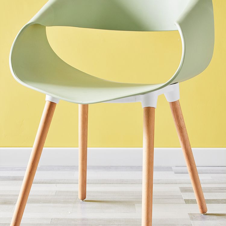 Scandinavian Armless Dining Chairs Eames Side Dining Chairs with Wood Legs Clearhalo ' kitchen&dining_furn' 'Dining Chairs' 'Dining Tables & Seating' 'dining_chair' 'Furniture' 'furniture_dining_chair' 'Kitchen & Dining Furniture' 'kitchen' 1200x1200_da1cafea-2c6d-4366-8415-403f9d90a207