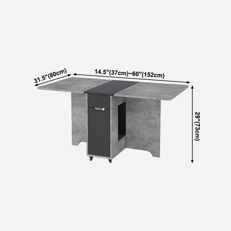 Foldable Artificial Wood Table Modern Rectangle Table with Storage (only table) Clearhalo ' dining_table' 'Dining Tables & Seating' 'Dining Tables' 'furn' 'furn_dining_table' 'Furniture' 'furniture_dining_table' 'Kitchen & Dining Furniture' 'kitchen&dining_furn' 'kitchen' 'kitchen_dining_table' 1200x1200_da1cee35-41d2-413f-afac-679650f66852