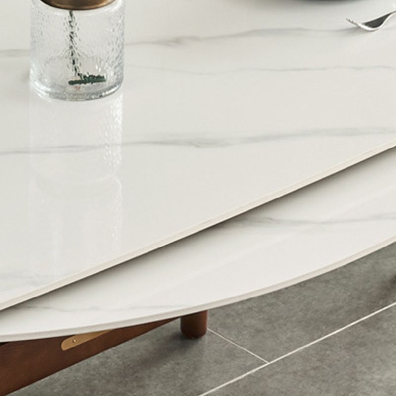 Modern Dining Round Table Sintered Stone Table with 4 Legs for Home Clearhalo 'Dining Tables & Seating' 'Dining Tables' 'dining_table' 'furn' 'furn_dining_table' 'Furniture' 'Kitchen & Dining Furniture' 1200x1200_da1d6683-1424-4f7c-b06c-33b34d1f41cb