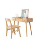 Tocador marrón set con espejo de 15.74 "mesas de tocador de madera de ancho con cajones