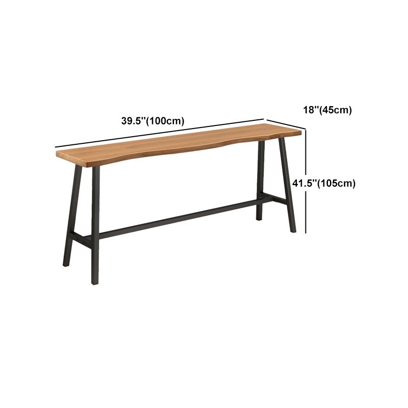1/4 stukken industriële rechthoekige pubtafel set houten toonbanktafel met rugloze krukken
