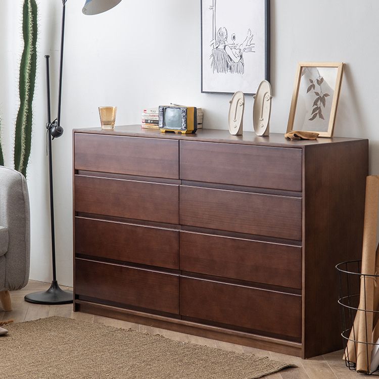 Poitrine d'accentuation du bois de pin contemporain avec 8 tiroirs coffre standard