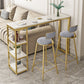 Stone Bar Dining Table Glam Style Rectangle Bar Table with Double Pedestal for Balcony Clearhalo 'Bar Furniture' 'Bar Tables' 'bar_tables' 'furn' 'furn_bar_tables' 'Furniture' 'Kitchen & Dining Furniture' 1200x1200_da2029a2-8b01-4c74-a8af-ef25d98e22da