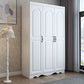 White Engineered Wood Wardrobe Closet Modern Wardrobe Armoire