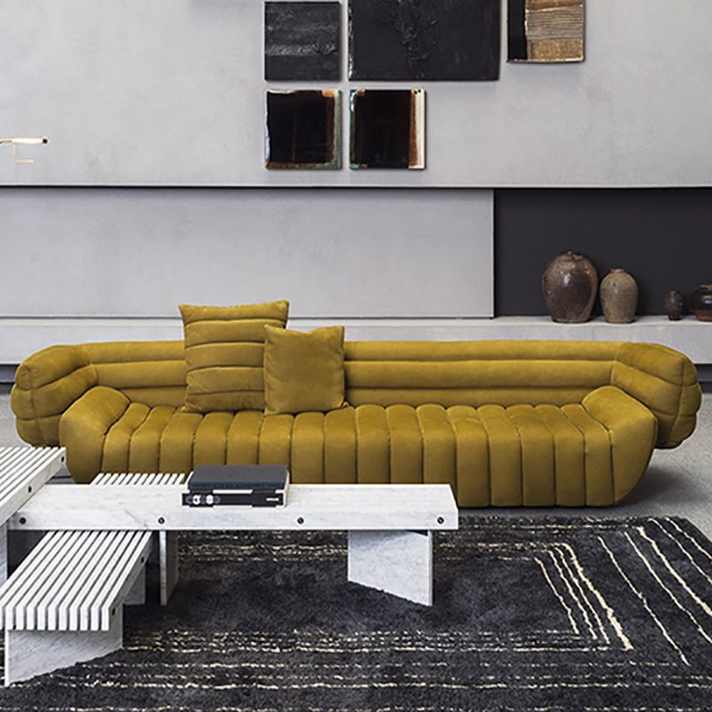 Transitional Modern Biscuit Back Sofa 23.62"High Velvet Tuxedo Arm Chesterfield Sofa Clearhalo 'furn' 'furn_sofas' 'Furniture' 'furniture_sofas' 'kitchen' 'kitchen_sofas' 'Living Room Furniture' 'Sofa' 'sofas' 1200x1200_da223bfd-b1ec-4e3a-9592-77d959a9621e