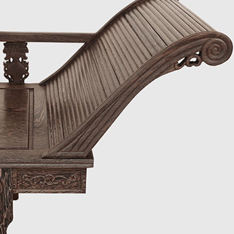 Traditional Espresso Solid Wood Chaise Lounge Couch with Round Arms Clearhalo 'Chairs & Seating' 'Chaise Lounge' 'chaise_lounge' 'furn' 'furn_chaise_lounge' 'Furniture' 'Living Room Furniture' 1200x1200_da226b8d-e71c-4fc3-b36e-cf09ffe2c901