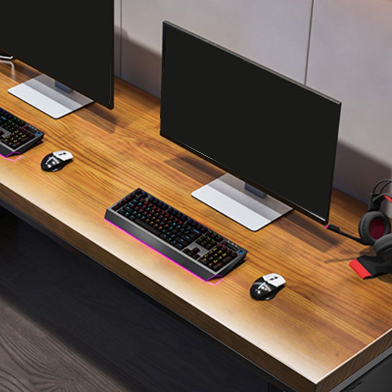 Scrivania rettangolare da ufficio rettangolare scrivania in legno con gambe metalliche