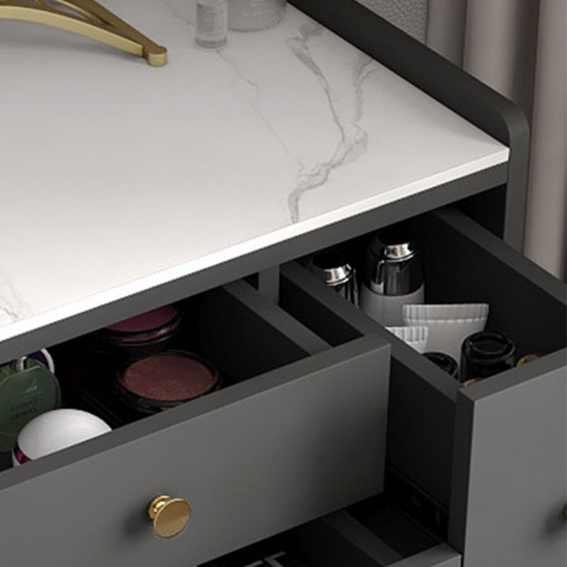 Vaiille contemporaine comptoir de maquillage en bois avec 3 tiroirs de rangement pour chambre à coucher