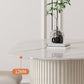 Glam White Sintered Stone Dining Table Kitchen Standard Table with Double Pedestal Base Clearhalo ' dining_table' 'Dining Tables & Seating' 'Dining Tables' 'furn' 'furn_dining_table' 'Furniture' 'furniture_dining_table' 'Kitchen & Dining Furniture' 'kitchen&dining_furn' 'kitchen' 'kitchen_dining_table' 1200x1200_da255c00-4a55-445c-ade5-689cb1aa2f57
