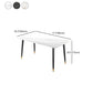 Glam Black Iron Dinette Set 1/2/5/7 Pieces Rectangle Sintered Stone Top Dining Table Set