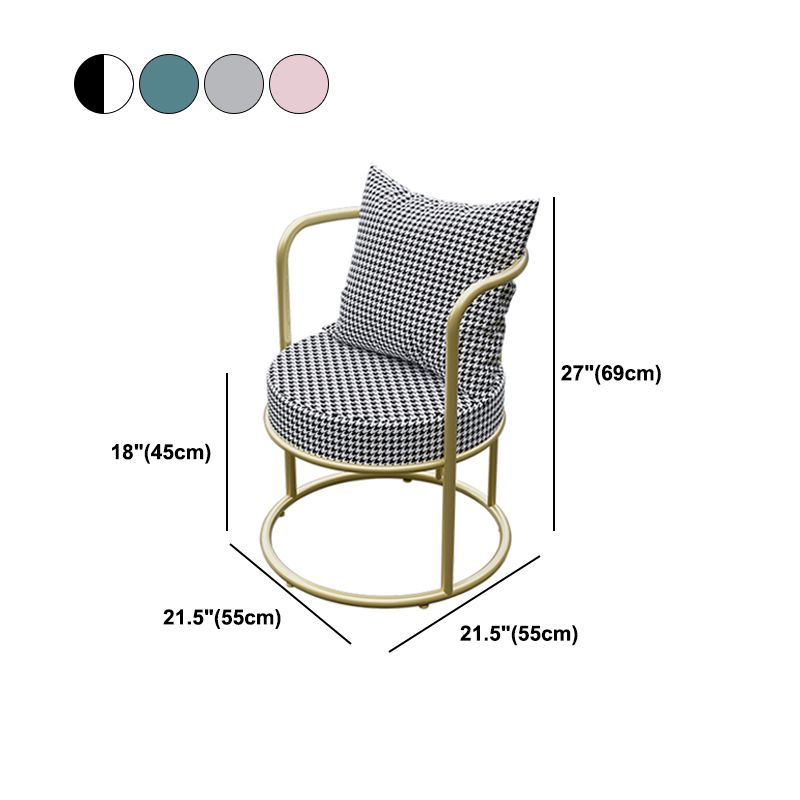 Nordic Style Metal Dining Room Chair Upholstered Arm Chairs for Restaurant Use Clearhalo ' kitchen&dining_furn' 'Dining Chairs' 'Dining Tables & Seating' 'dining_chair' 'furn' 'furn_dining_chair' 'Furniture' 'furniture_dining_chair' 'Kitchen & Dining Furniture' 'kitchen' 1200x1200_da2597af-3ef6-45d7-8687-b5a515236e18