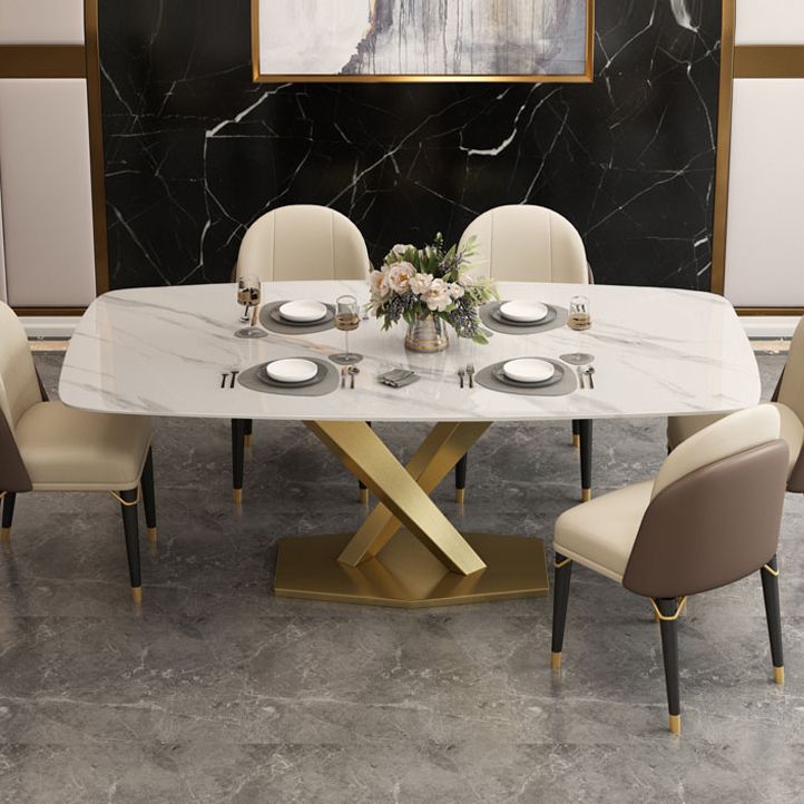 Metal Contemporary Rectangular Table Sintered Stone Table for Dining Room Clearhalo ' dining_table' 'Dining Tables & Seating' 'Dining Tables' 'furn' 'furn_dining_table' 'Furniture' 'furniture_dining_table' 'Kitchen & Dining Furniture' 'kitchen&dining_furn' 'kitchen' 'kitchen_dining_table' 1200x1200_da266651-59a0-45f0-bd7a-8272a6af665f