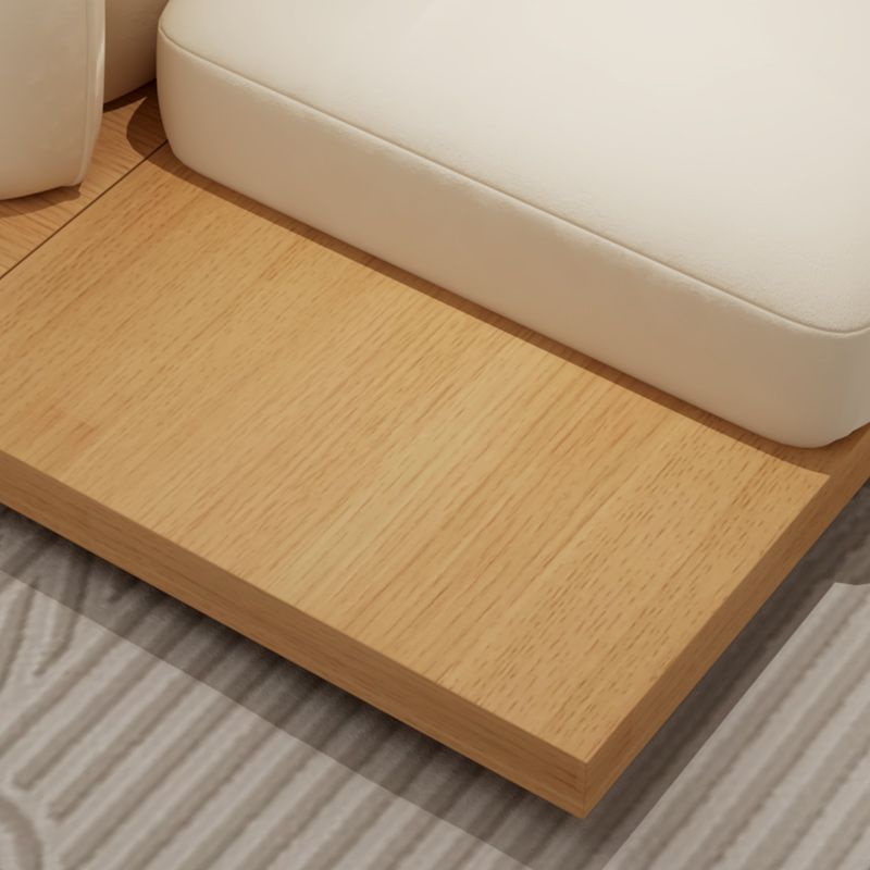 Divano sezionale di velluto contemporaneo con cuscini posteriori e braccia quadrate