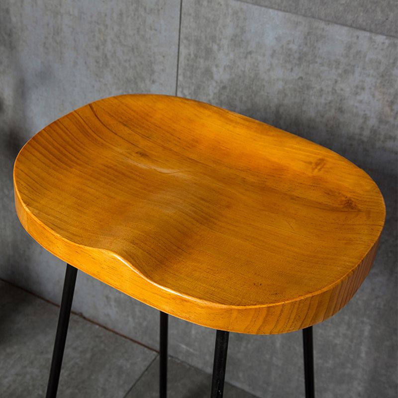 Industrial Backless Counter Stool Natural Wood Counter & Bar Stool for Coffee Shop Clearhalo 'Bar Furniture' 'Bar Stools' 'bar_stools' 'furn' 'furn_bar_stools' 'Furniture' 'Kitchen & Dining Furniture' 1200x1200_da27031d-e772-43c1-a60e-da3e7faf10f8