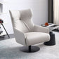 Reclinabile sedia alare in pelle incollata con poltrona da letto a gamba singola