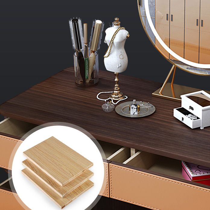 29,53 "altezza tavolo da trucco a 5 cassetti tavolo da toeletta in legno massiccio