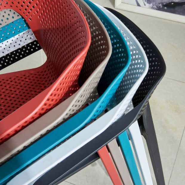 Contemporary Stackable Chair Dining Kitchen Arm Chair with Plastic Legs Clearhalo 'Dining Chairs' 'Dining Tables & Seating' 'dining_chair' 'furn' 'furn_dining_chair' 'Furniture' 'furniture_dining_chair' 'Kitchen & Dining Furniture' 1200x1200_da2a789b-4858-418f-96d2-f42075719db1