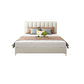 Wood and Upholstered Standard Bed Low Profile Bed with Custom Legs