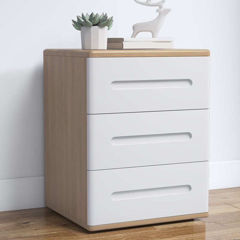 Contemporáneo 22.83 '"Cofre de madera alto, rectángulo 3- Cajón de acento Cofre