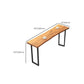 Modern Bar-height Table Solid Wood Top Pub Table with Black Metal Base Clearhalo 'Bar Furniture' 'Bar Tables' 'bar_tables' 'furn' 'furn_bar_tables' 'Furniture' 'Kitchen & Dining Furniture' 1200x1200_da2c8527-0fe0-4ffb-a2ee-b5acb77554ec
